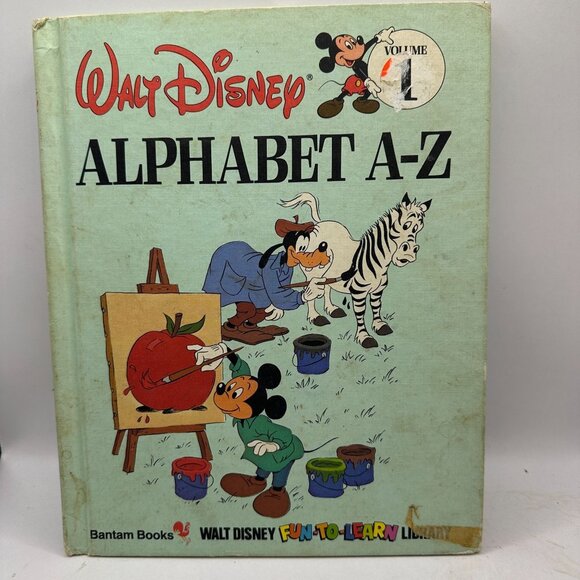 Walt Disney Alphabet A-Z Volume 1 Hardcover Book - Picture 1 of 3